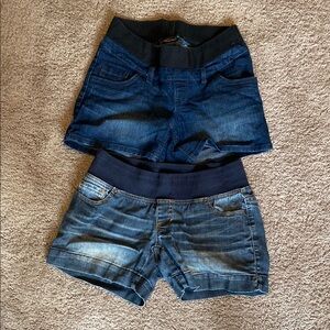 Women's Maternity Blue Jean Shorts